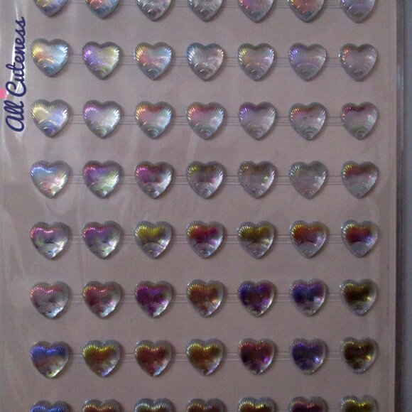 Other - Iridescent Heart Gems Stickers